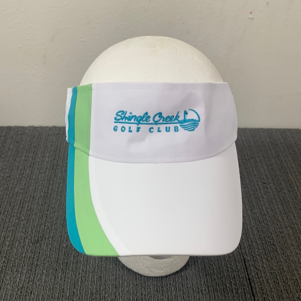 Shingle Creek Golf Club Visor Womans Adjustable White Blue Strapback Kate Lord